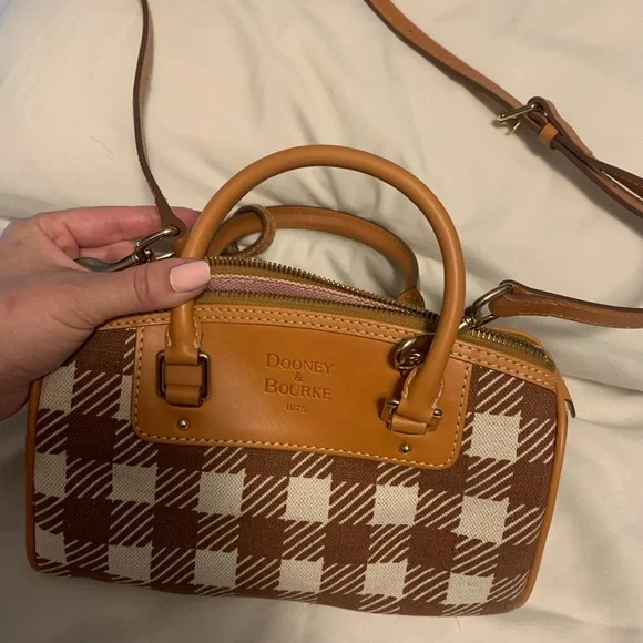 Y2k Vintage Dooney & Bourke brown/white satchel 🤎 - Picture 6 of 8